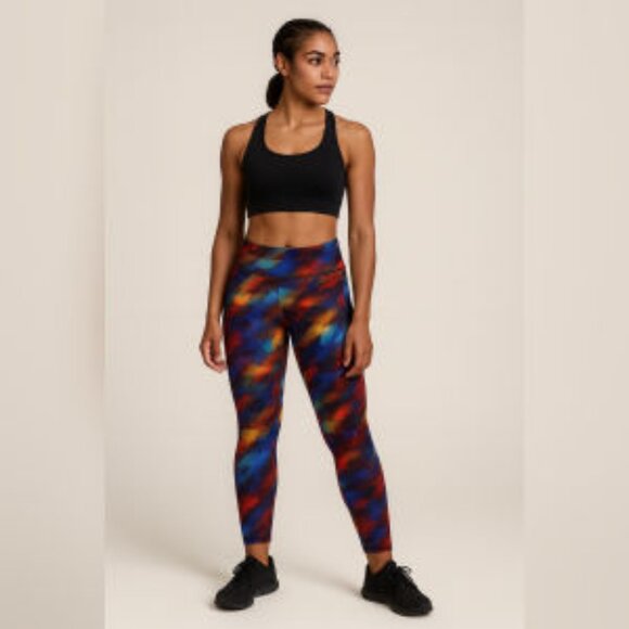 Athleta Pants - Athleta Sonar Colorburst Rainbow Leggings XS – Full Length, Multicolor
